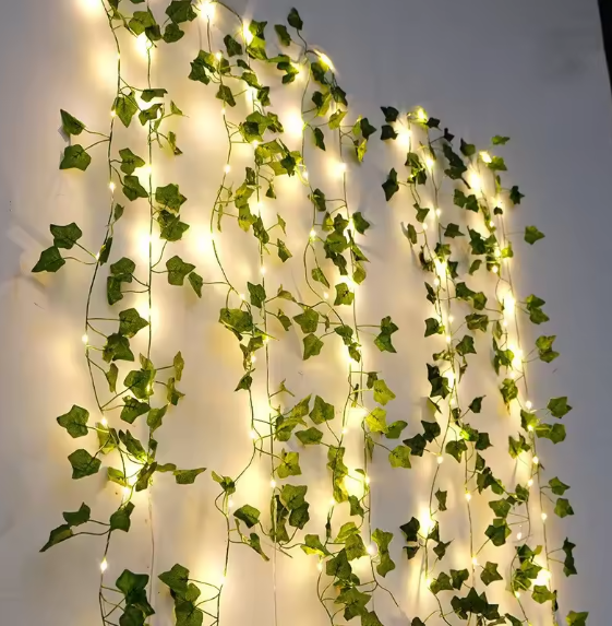 Flower Green Leaf String Lights